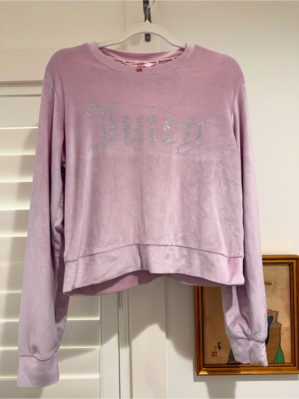 Juicy Couture Light Pink Rhinestone Logo Sweatshirt
